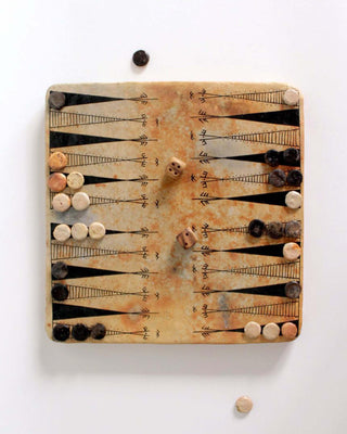 Chich-bich Ceramic Backgammon Board - Folkways