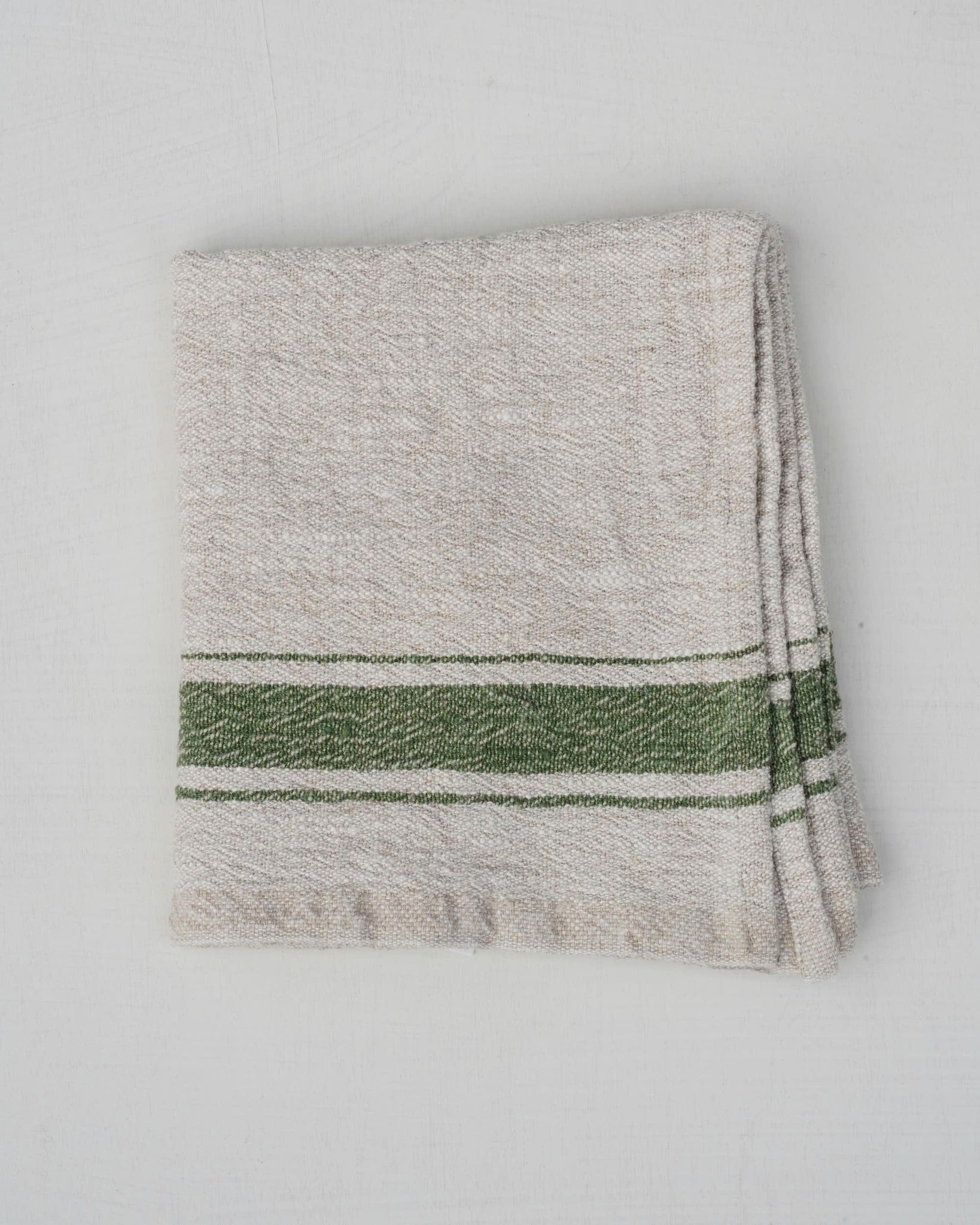Vintage Striped Linen Kitchen Towels - Folkways